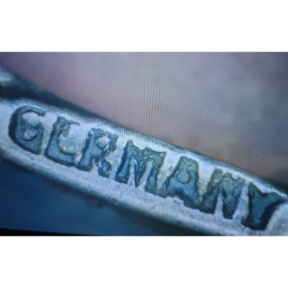 Designer Signed Sterling Carnelian Brooch Germany Makers Mark Vintage 925 Silver - Picture 7 of 8